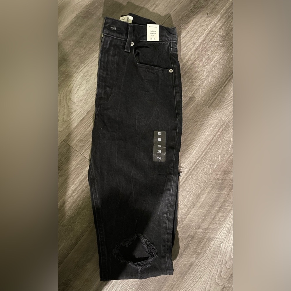 Abercrombie and Fitch high rise straight leg jeans